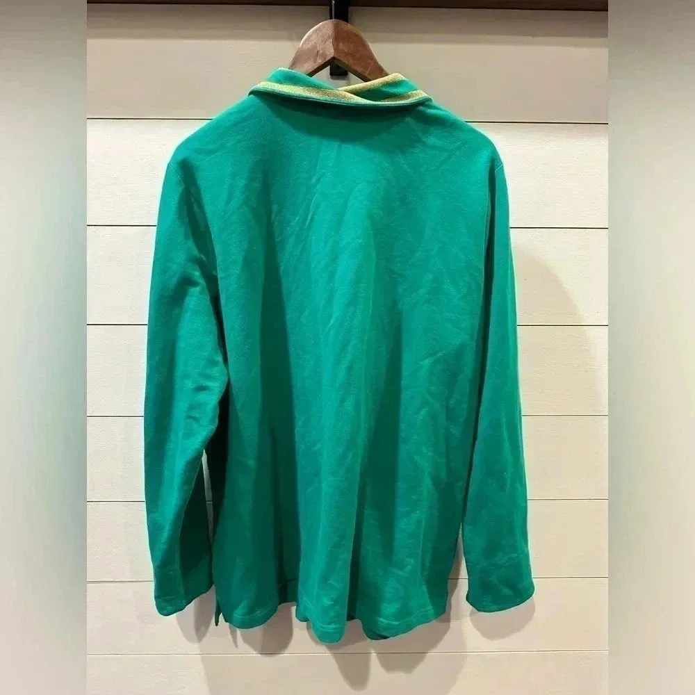 Quacker Factory Green Full Zip- 1X